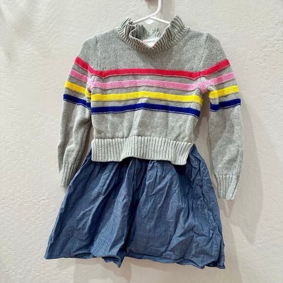 Crewcuts Rainbow Stripe Sweater Dress - Picture 1 of 7